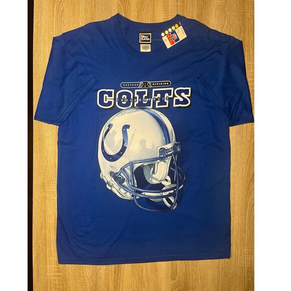 Vintage 90s Indianapolis Colts Pro Player Helmet TShirt NWT - Picture 1 of 3